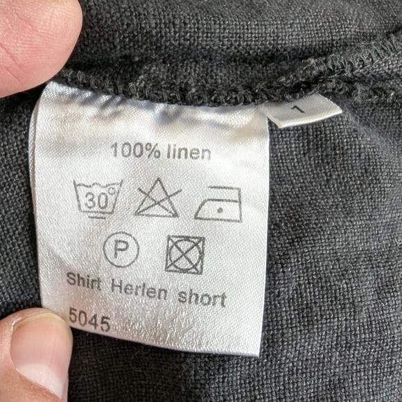 Sulu Kerstin Bernecker Black Linen Top sz XL - Picture 6 of 7